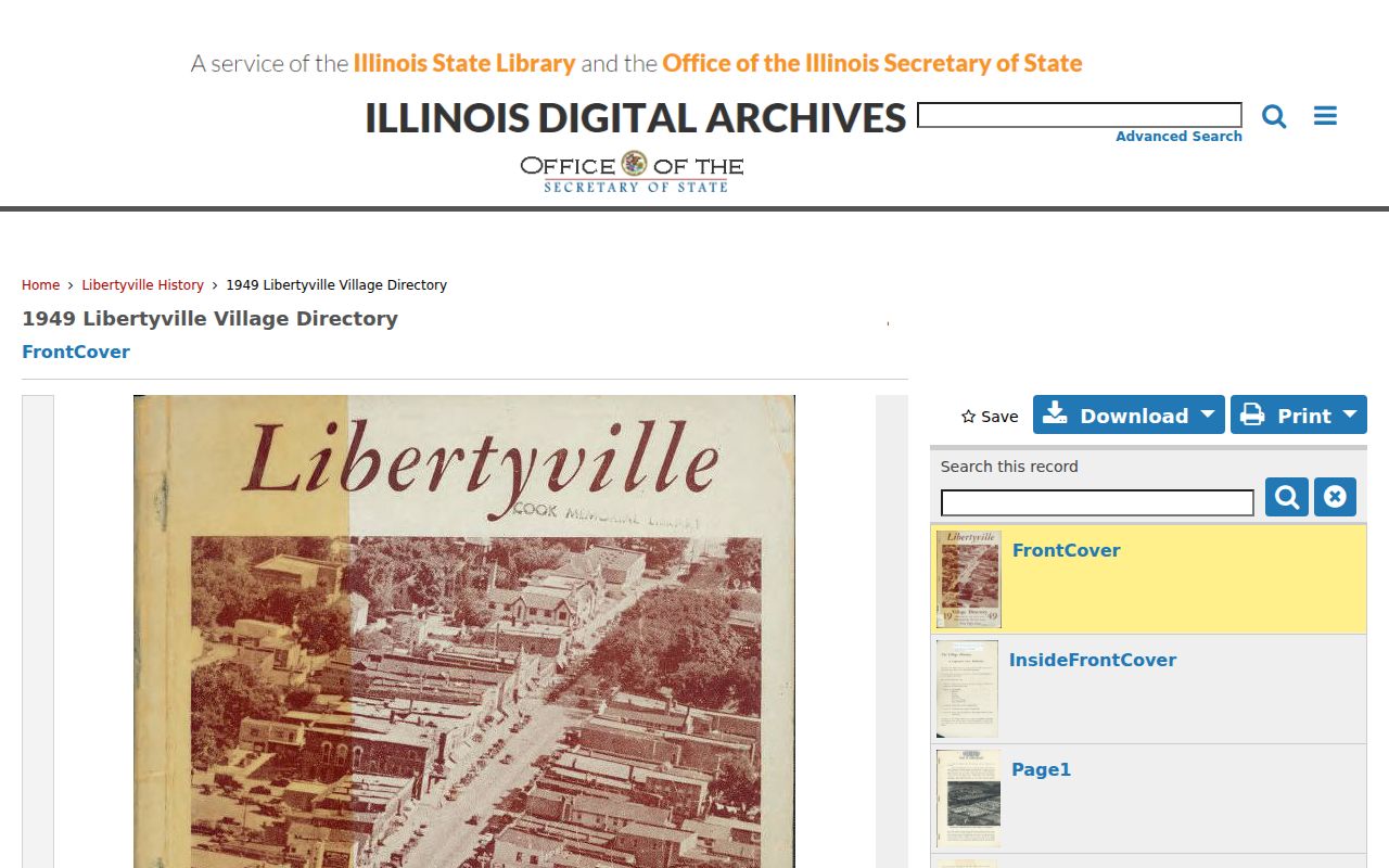 Mundelein residents directory digitized 1949 directory