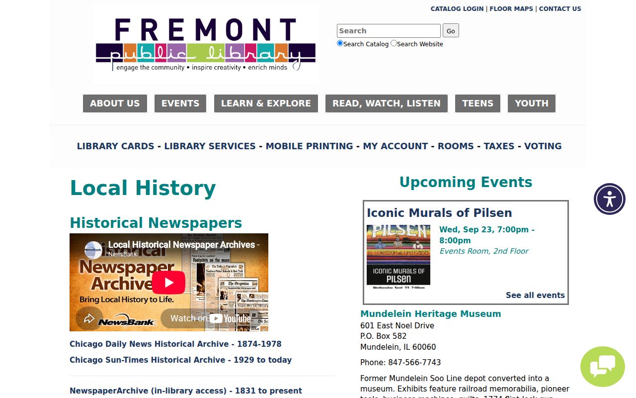 Mundelein residents directory Fremont Library local history
