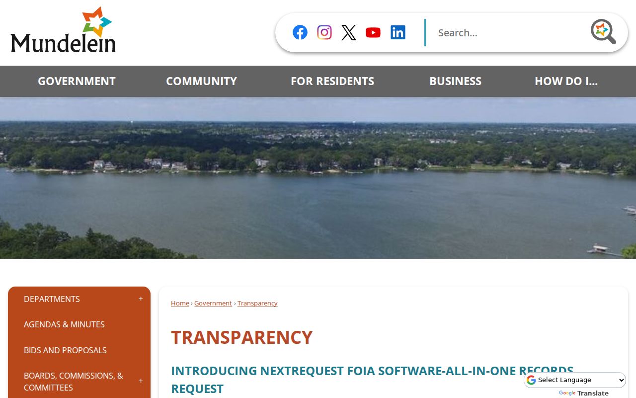 Mundelein transparency notice relevant to neighbor record privacy