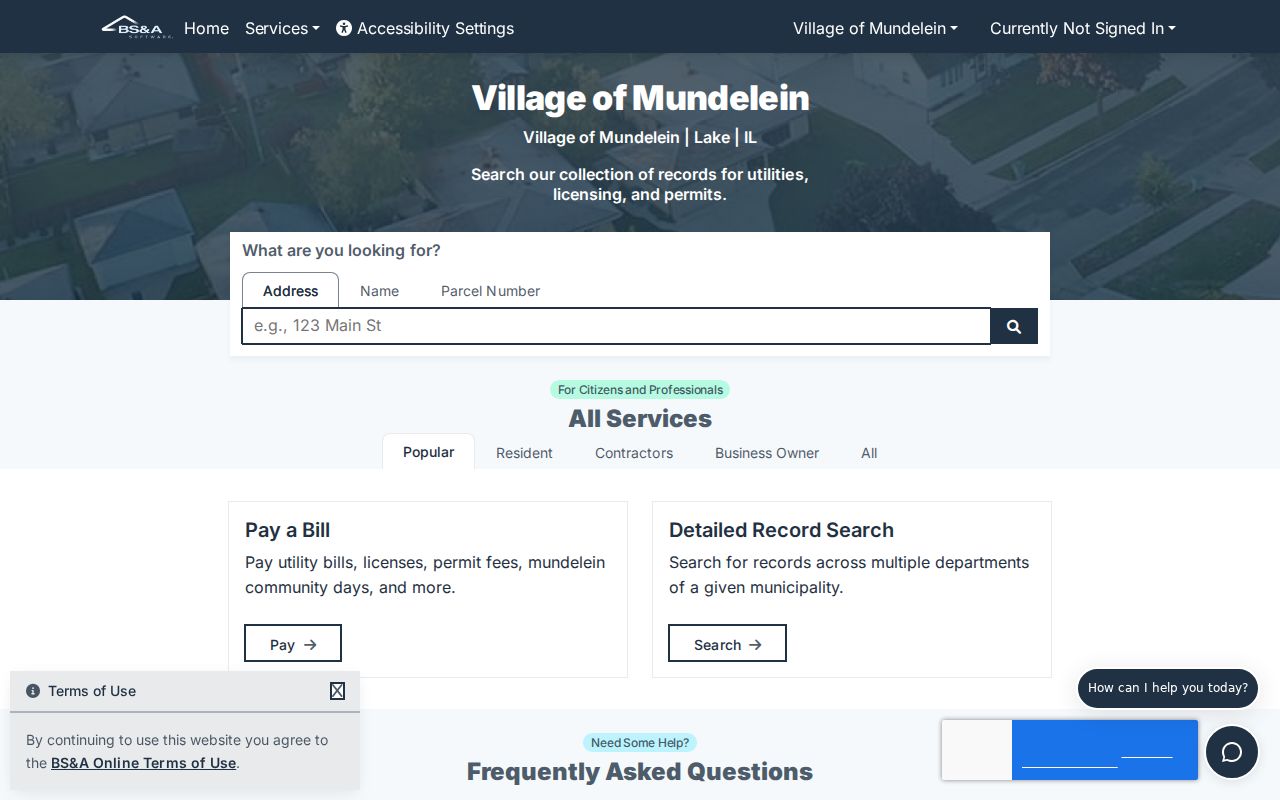 Mundelein municipal records search for block activity